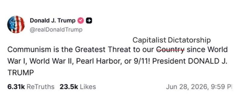 Orgasamistt's tweet photo. If warmongers like him still fear communism, then it is certain that communism remains the need of the hour,the hope of the people, the future of the world, and the path to a better tomorrow.💪🏿 https://t.co/NVS7N0YkpF