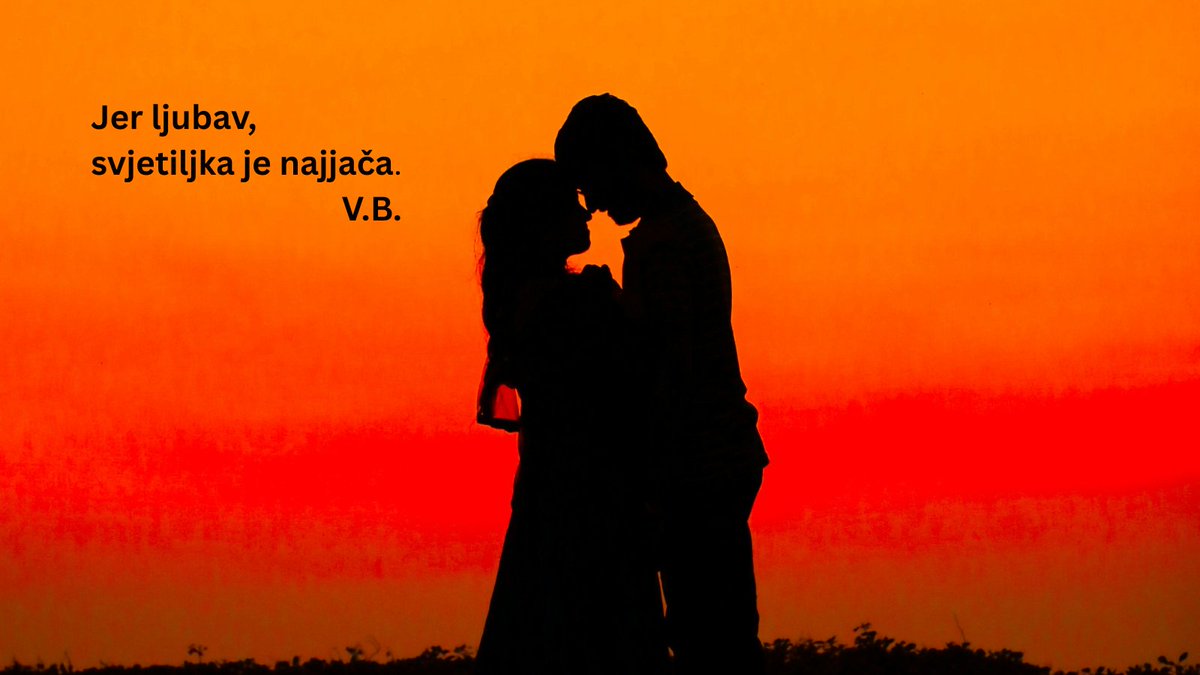 VBasor's tweet photo. Zovi me da ćutimo,
da gledamo svjetlost ružičastu
kako se spušta
niz vjeđe našeg vremena.

Tada nestaje slutnja
da sve prolazno je,
da postaje prah.

Jer ljubav,
svjetiljka je najjača. https://t.co/yT5RZSxQHS