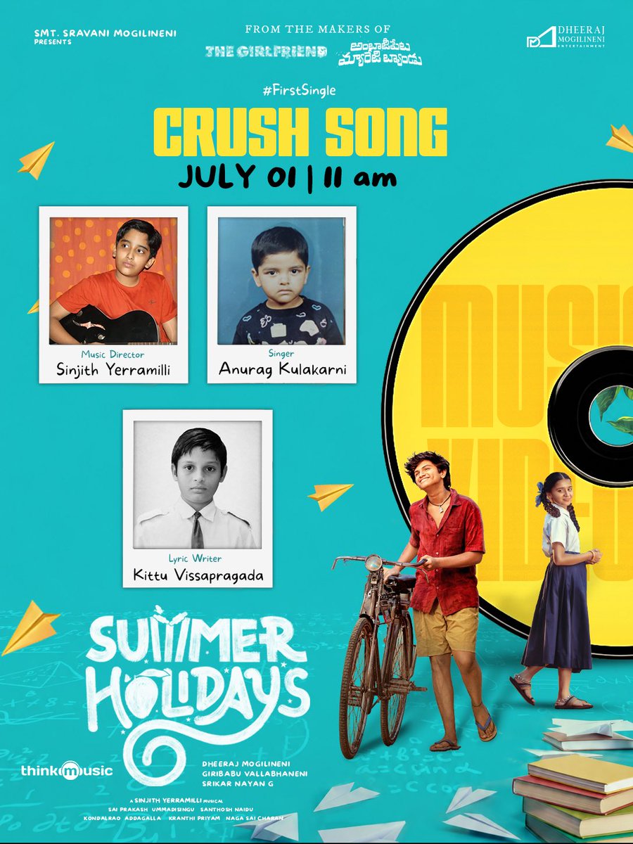 DheeMogilineni's tweet photo. The Magic of First Love in a Melody❤️

#SummerHolidays First Single #CrushSong from Tomorrow, July 1st at 11 AM✨

▶️ https://t.co/YmwQfEqFmh https://t.co/fithm2G9px
