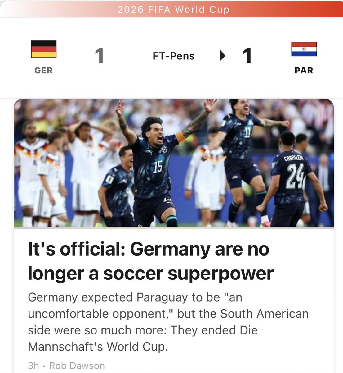 MJAShannon's tweet photo. Ugh, @espn the grammar!

Countries are singular.  “Germany is” https://t.co/OllHjXokhx