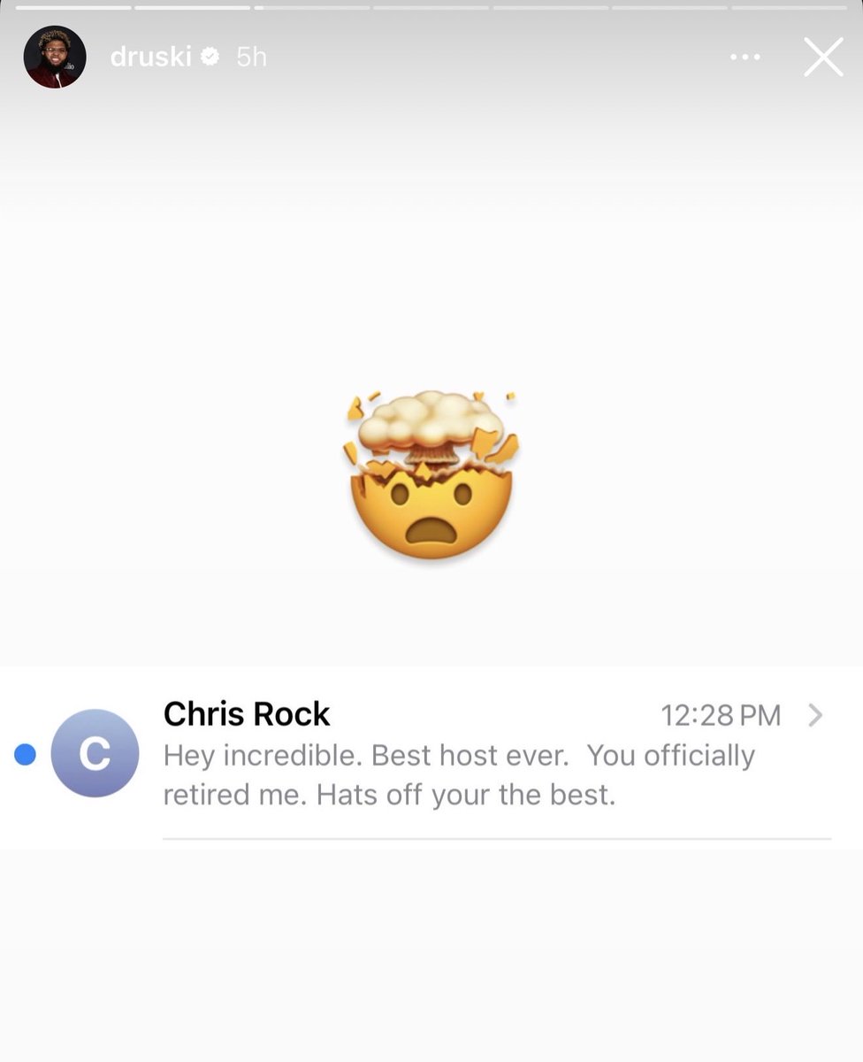 AkademiksTV's tweet photo. Chris Rock congratulated Druski on his incredible job hosting the BET Awards 🔥 https://t.co/zNKQrTtPhB