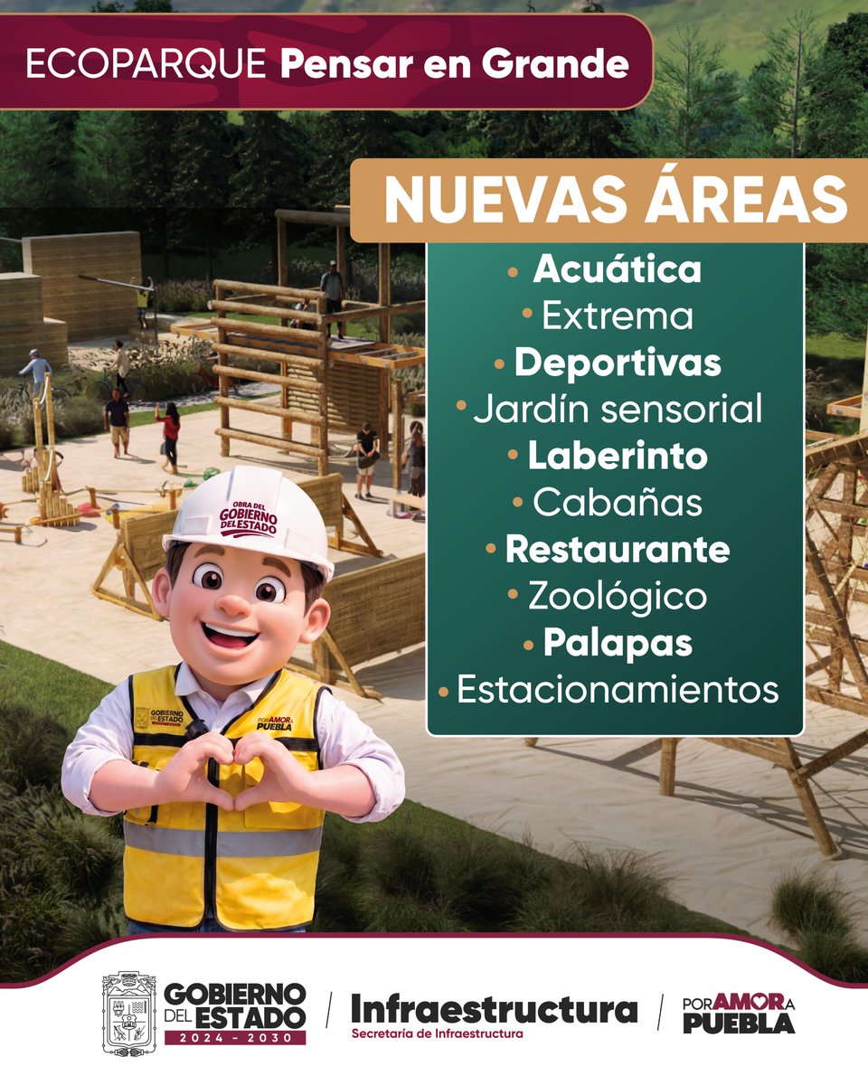 farodigitalpue's tweet photo. #PorAmorAPuebla 😯 || El #Ecoparque #PensarEnGrande fue construido para los poblanos, quienes podrán disfrutar de estas áreas.

#Comparte https://t.co/2I4NnwKKWj