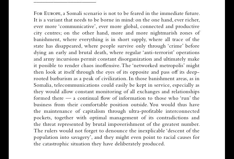 interchange981's tweet photo. Useful &amp; contemporary analysis. Fascinating to contrast with the cybernetic/dystopian vision of networked islands of exclusionary prosperity in @illwilleditions’ First Revolutionary Measures from 2014. https://t.co/mMr9sagaB4