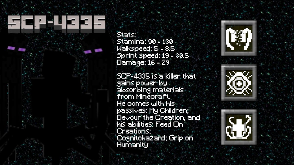 1ndonatorX's tweet photo. i thought maybe a bit of something different to do, so i made a concept for SCP-4335 in asym Blockbound 

#asym #scp #SCPFoundation #BLOCKBOUND #minecraft https://t.co/jr2cp8AHrL