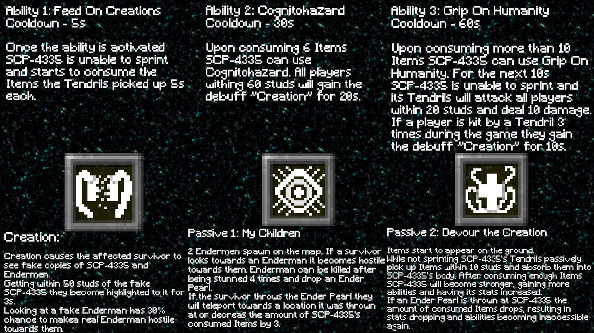 1ndonatorX's tweet photo. i thought maybe a bit of something different to do, so i made a concept for SCP-4335 in asym Blockbound 

#asym #scp #SCPFoundation #BLOCKBOUND #minecraft https://t.co/jr2cp8AHrL