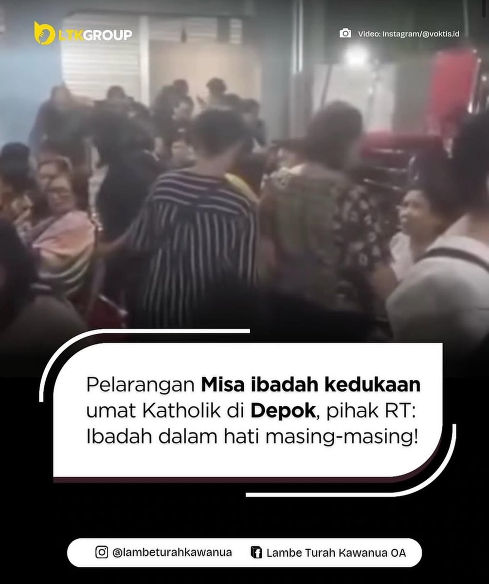 kresbung's tweet photo. Dengan cara berpikir yang sama, harusnya di wilayah tersebut tidak perlu ada tempat ibadah sekalian. Sekalian saja semua “beribadah dalam hati masing-masing”. Ga perlu di RT tersebut punya tempat ibadah dengan toa, karena panggilan ibadah itu dari dalam hati masing-masing~ https://t.co/JlgTnC1PXj