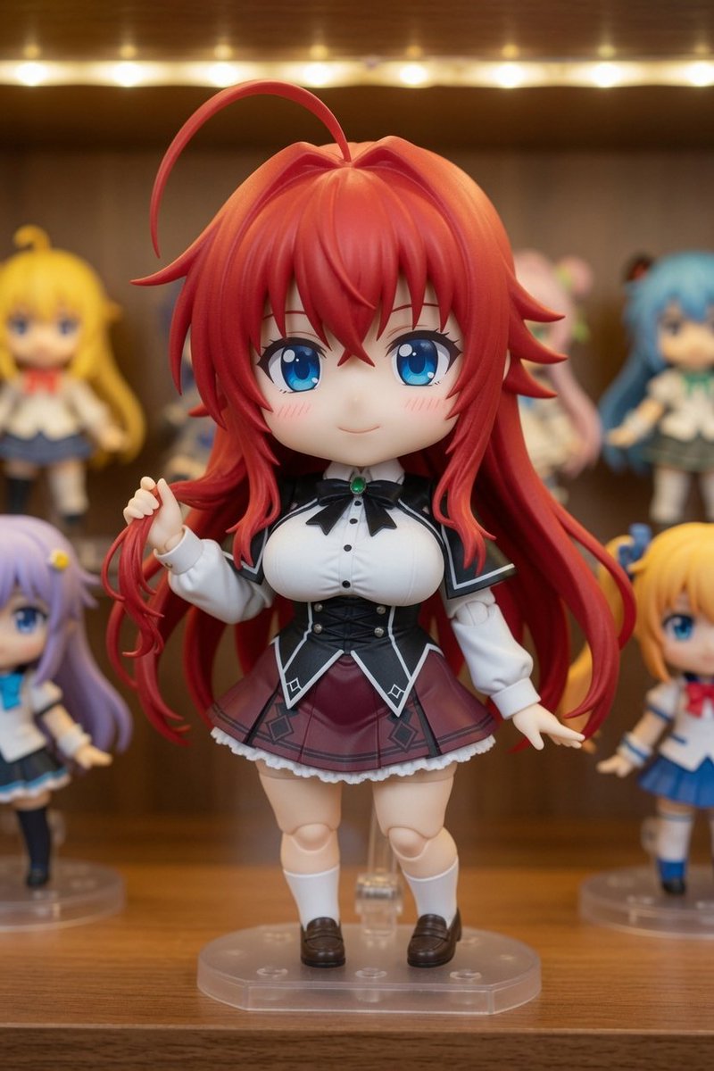 IADreamGirls's tweet photo. Creo que así luciria un nendoroid de Rias ❤️ https://t.co/sVZ71Wkor6