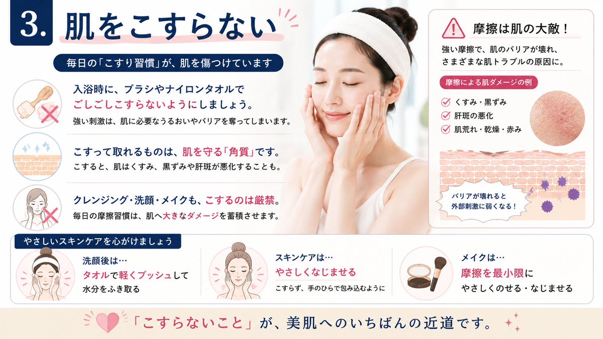 hadacli's tweet photo. 高い化粧品を使っているのに、
肌がキレイにならない人へ

実は、美肌を作るのに大切なのは
高価な美容液よりも、毎日の習慣です。

美容皮膚科医が考える
美肌になるための4つの習慣をまとめました👇 https://t.co/0WyQOwrDJH