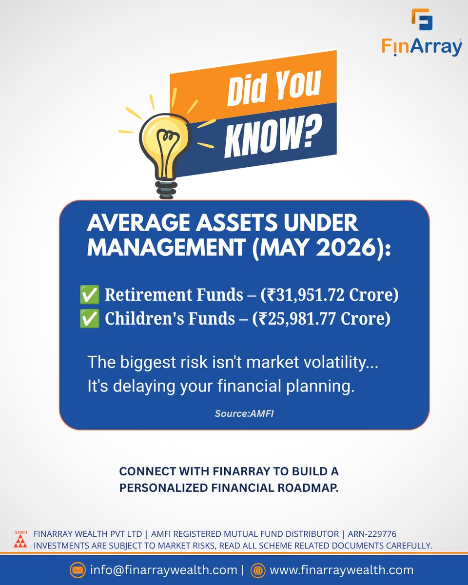 FinArray_Wealth's tweet photo. At FinArray, we simplify investing with personalized financial solutions designed to help you achieve your long-term goals.

#finarray #mutualfunds #financialplanning #explore #investing https://t.co/CEdZjHaXqY