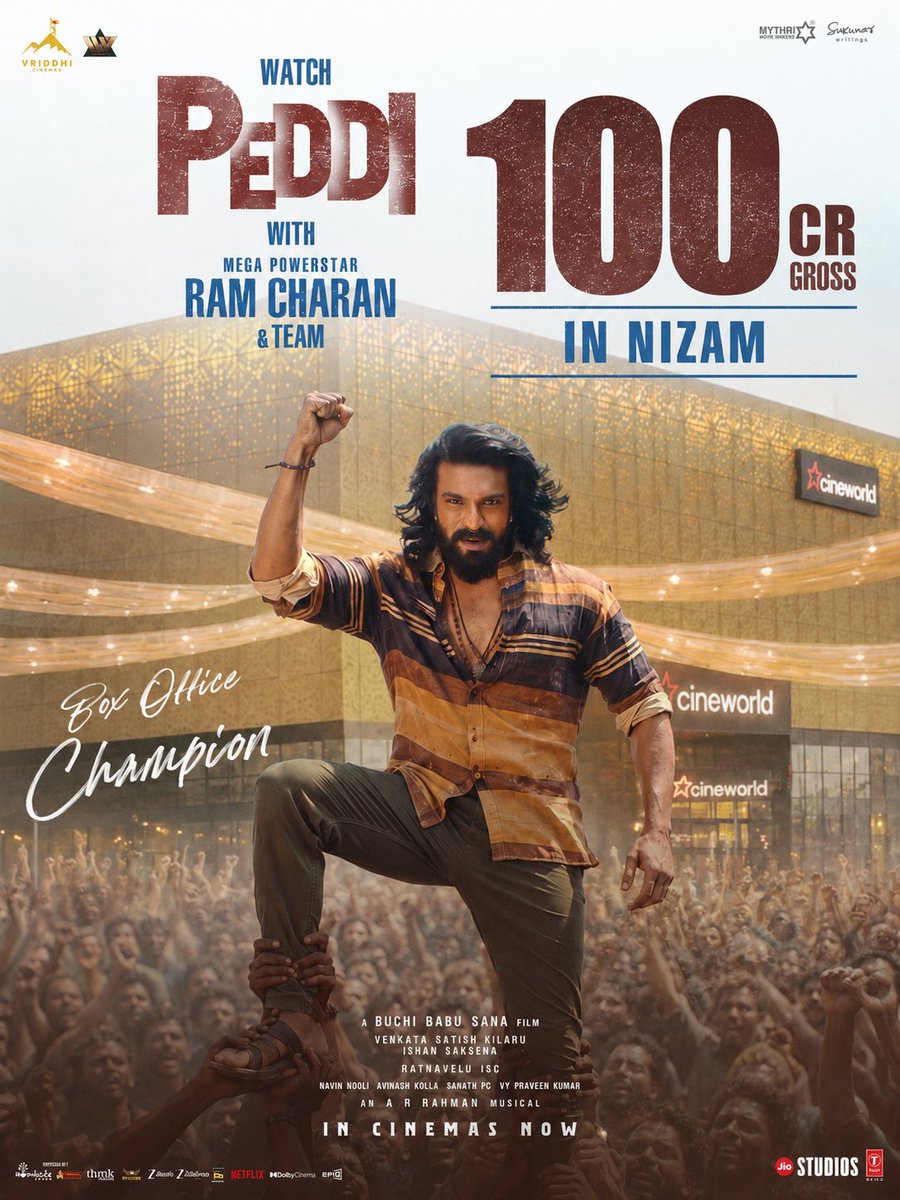Andhra2day's tweet photo. Top 5 highest share films in AP/TG

#RRR
#Bahubali2 
#Pushpa2TheRule
#KALKI2898AD‌‌ 
#Peddi

#BlockbusterPeddi https://t.co/jV5yFtpqZg