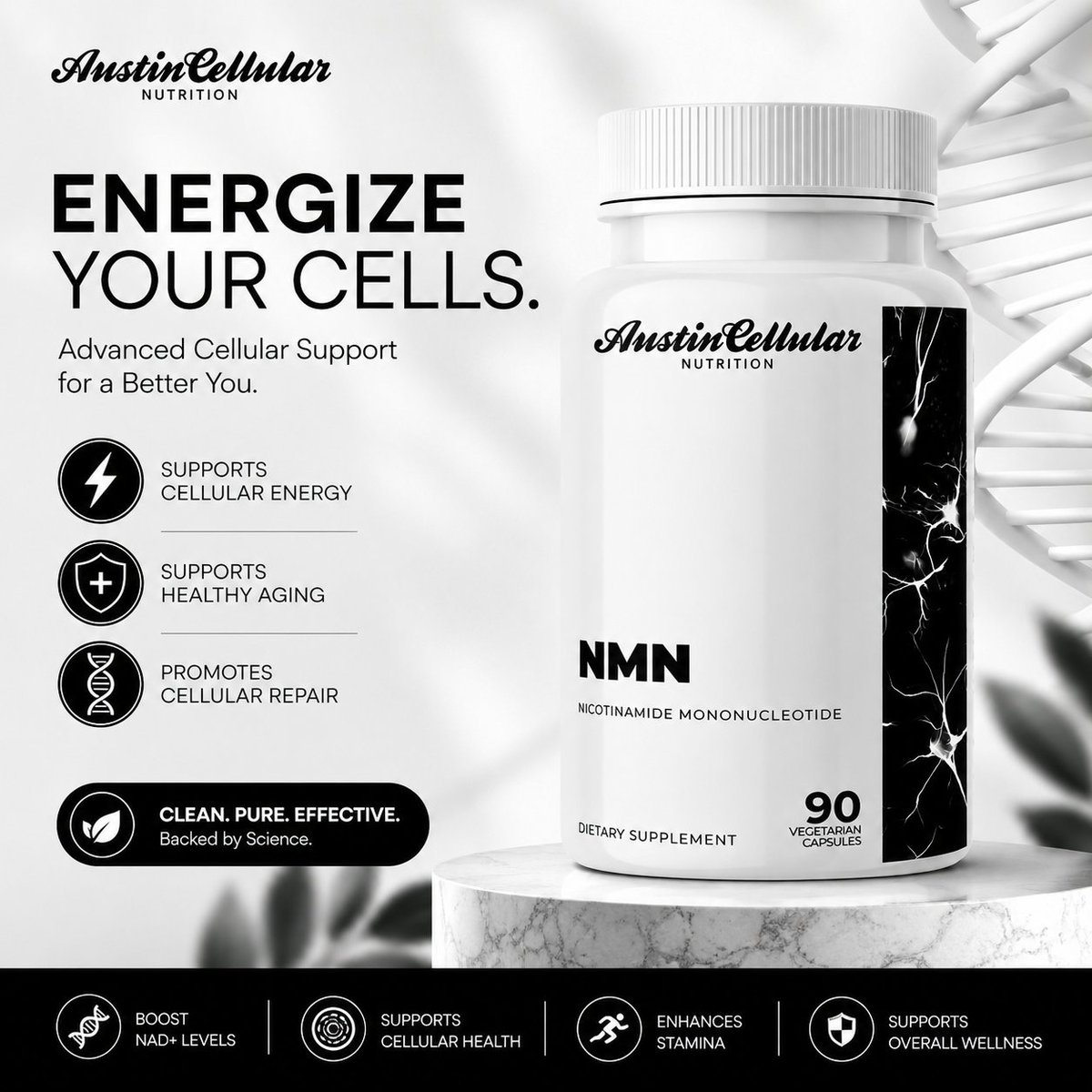 AustinCell18073's tweet photo. Supports cellular energy production
🧬 Promotes cellular repair
🛡️ Supports healthy aging
💪 Enhances stamina and overall wellness
Clean. Pure. Effective. Backed by science. Take a step toward better cellular health with Austin Cellular Nutrition NMN. https://t.co/VwbgYhzqqR