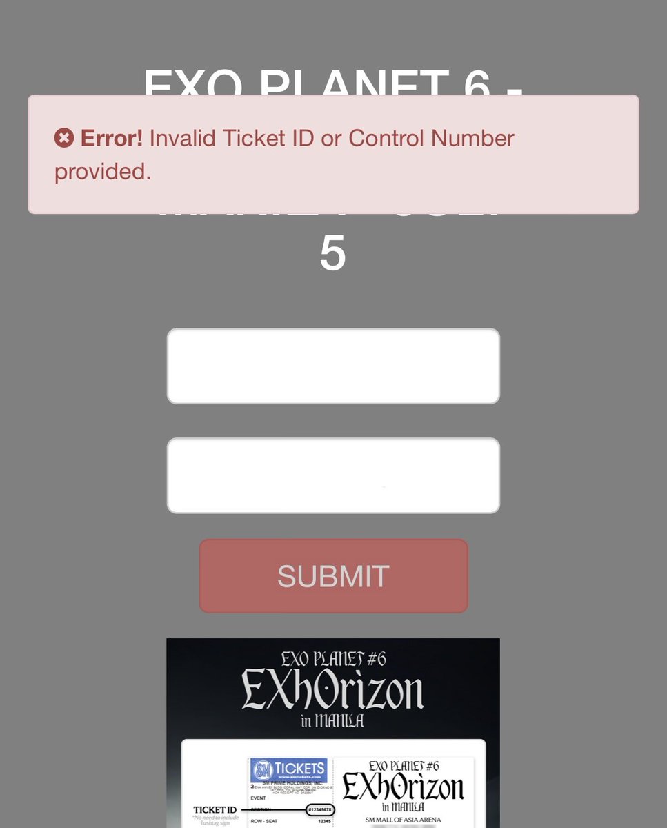 peachbohu's tweet photo. Is anyone else also getting this problem when trying to get their QN? 🥲

 #EXhOrizoninMANILA https://t.co/bk8h111wVJ