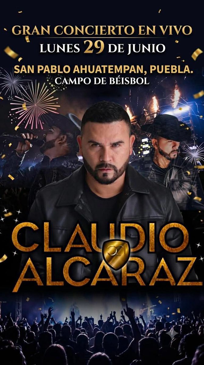 HugoCesarRami11's tweet photo. ✨Hoy Lunes 29 De Junio✨
Tendremos #Fieston 

En San Pablo Ahuatempan, Puebla.
En Los Campos De Béisbol 

Solamente Con Los Mejores💪🏻
@ClaudioAlcaraz y Su @BandaLaMundial

Acompañanos a Cantar Todos Sus Éxitos🎶🎶
                        ¡No Faltes!

#SeguirlosEsMiDecision https://t.co/5hw0BDWDtL