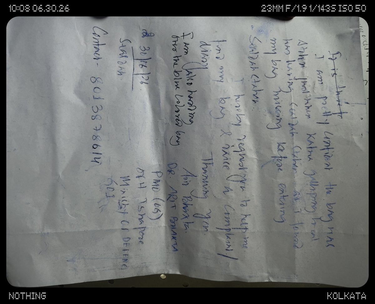 Arbhdoc's tweet photo. This is Dr Arit Bhakta. Today morning bagpack is stolen in sealdah while boarding Katwa Gallop local between 0755 and 0805 hours while boarding from platform no.6, 4th coach from the front. Please help me getting this. I lodged a GD already in GRPF ,Sealdah.
@EasternRailway https://t.co/tXWpBzGOKN