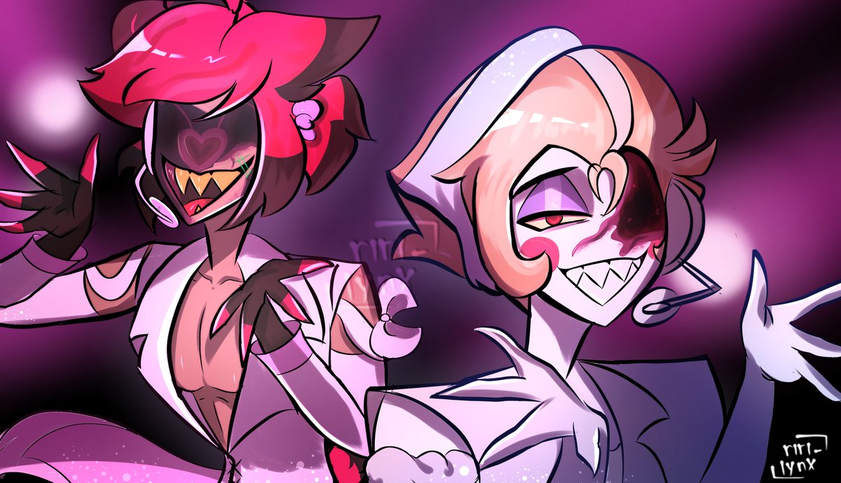 riri_lynx's tweet photo. A little trauma of mine. 
Zombie Stage? 
#radioapple #appleradio #hazbinhotelfanart #alastorxlucifer #bambilu https://t.co/LZ7NKmEtCy
