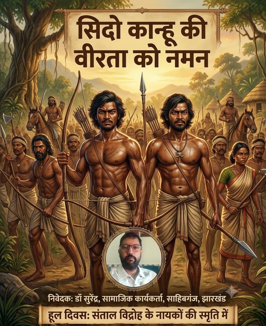 Drsntiwary83's tweet photo. माँ भारती के बीच सपूतों  को नमन ।।
हूल दिवस की शुभकामनाएँ।। https://t.co/VItpcU3Rwm