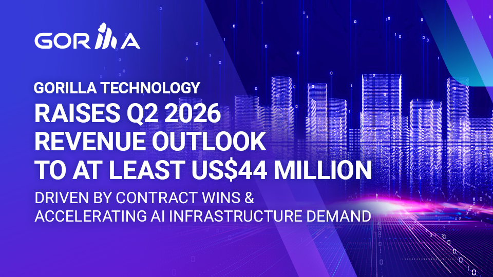 GorillaTechGrp's tweet photo. Gorilla Technology has raised its Q2 2026 revenue outlook to at least US$44 million, reflecting continued contract wins and accelerating demand for AI infrastructure.

This outlook is above current external market estimates of approximately US$33.9 million and underscores Gorilla's ability to convert signed commercial commitments into recognized revenue.

Key highlights:

✅ Q2 2026 revenue outlook raised to at least US$44 million
✅ More than 55% sequential growth versus Q1 2026
✅ More than 100% year-over-year growth versus Q2 2025
✅ Driven by strong contract execution and accelerating AI infrastructure demand

The Company hopes to provide an updated outlook for 2026 when it reports its Q2 2026 and first-half 2026 financial results.

Read the Press Release Here: https://t.co/oxsJIhRobm

#GorillaTechnology #GRRR $GRRR #AI #ArtificialIntelligence #AIInfrastructure #DataCenters #DigitalTransformation #NASDAQ #Growth