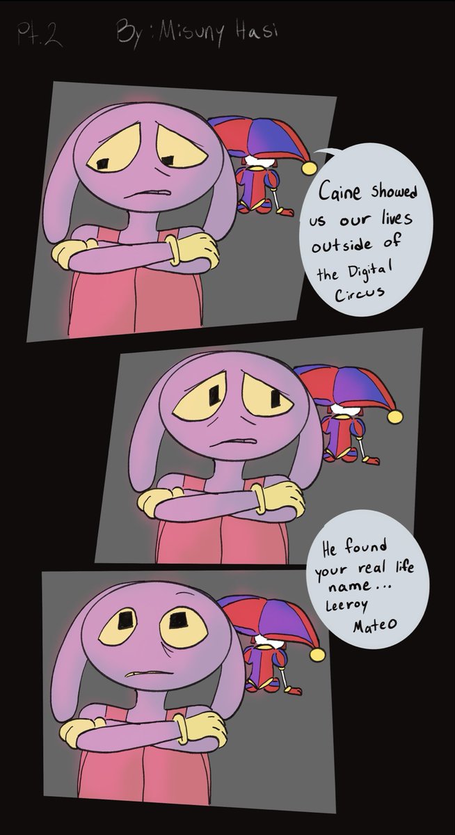 Misuny6's tweet photo. Pomni Visits Jax Pt. 2

Fan Comic
#TADC #tadcep9ㅤ #Jax #Pomni https://t.co/ugaB6DylgN