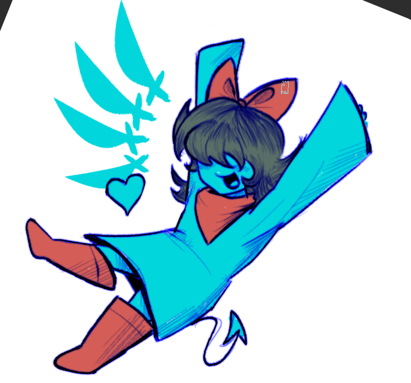 eefour1's tweet photo. Uuu i kinda hate that her names aqua and not cyan #deltarune https://t.co/lFdlmjvQBw