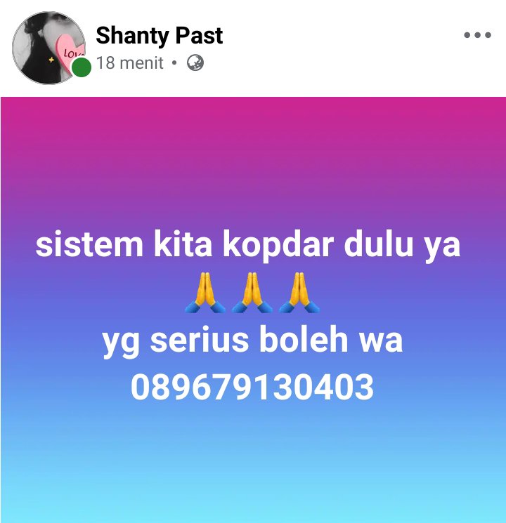 PastmudPlatAD's tweet photo. buat patner yg serius .... lama gax exz ..... 
#patner #pasutrisolo #pasutrifantasy https://t.co/NmsBq8jj4E