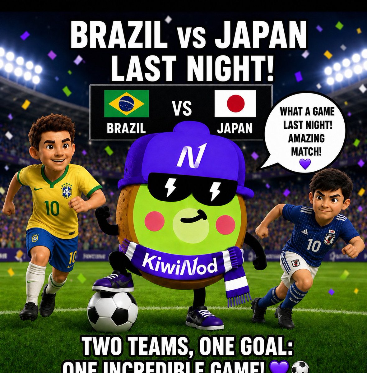 Ryozzz66's tweet photo. @Kiwi_Nod @kiwinod @Top_nod @pharos_network @Kiwi_Nod 
I have made a meme from an idea that match today 

Brazil vs Japan tonight

0x31C3b36F96A5d959858140056BCB0eaD08c9337b https://t.co/kznyUvX5L5