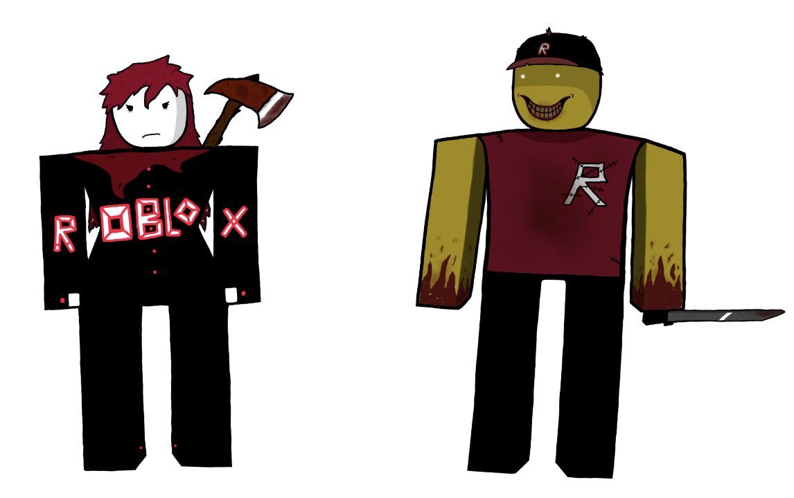 WorldRobloxian's tweet photo. Parker and scary noob art after 8 years https://t.co/A0H2Hs7zxk