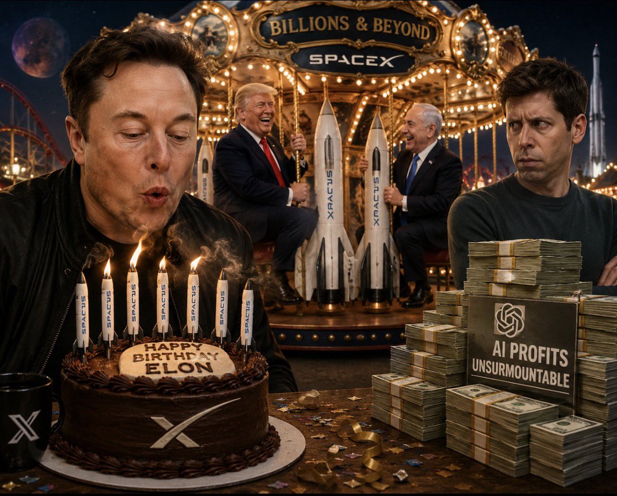 AIMDVacations's tweet photo. @mayemusk @elonmusk 🎂🎉 @SpaceX @xai @X @Tesla https://t.co/IJA9ERO77b