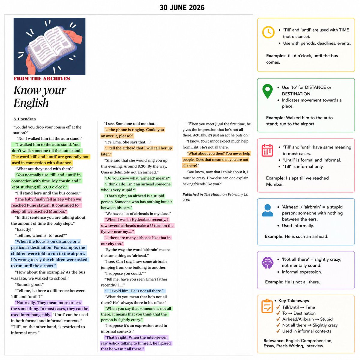 SrijanIndiaOne's tweet photo. 30th June 2026                
PDF https://t.co/QunEWWri91        

Important topics from today's newspaper.   
                       
1. Preparing India for China’s missile challenge
2. Reforms 3.0 — towards the Bharat rate of growth
3. What India’s 12 ‘operationally deployed’ nuclear warheads really mean 
4. Know your English   

#upsc #newspaper #civilservices #Prelims #Ganga #english #grammar #vocabulary #Prelims2026 #Missiles #MTCR #Reforms #Nuclear #China #india