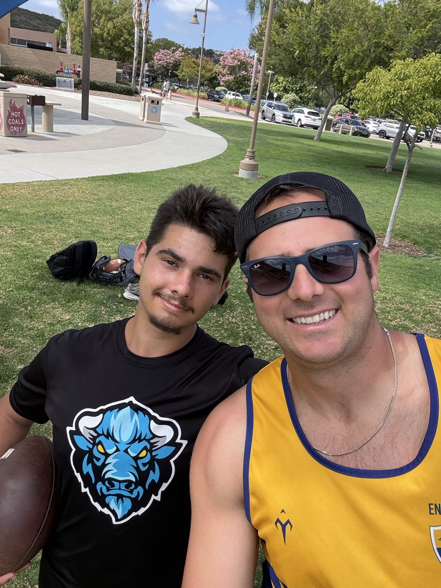 CarsonGregory64's tweet photo. Had a great day training with @D_ferriswheel46 working on keeping my mechanics right. And also, I couldn’t resist posting a photo with my favorite coach. https://t.co/ink8j45RGT