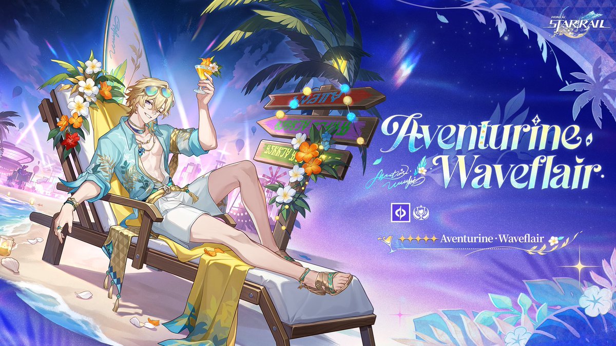 StarRailVerse1's tweet photo. (4.5) AVENTURINE WAVEFLAIR DRIP MARKETING!!!

5* // Quantum // Elation 

#HonkaiStarRail https://t.co/SS7DtolwZq
