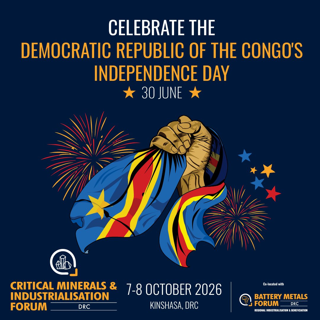 DRC_Minerals's tweet photo. Le 30 juin 1960, la RDC proclamait son indépendance. Aujourd'hui, nous honorons cet héritage en bâtissant un avenir industriel. Rejoignez-nous au Forum sur les Minéraux Critiques et l'Industrialisation (7–8 oct, Kinshasa) : https://t.co/vbTfCW4h0r 

#30Juin #RDC #DCMI26 https://t.co/KZZlcG9Wbs