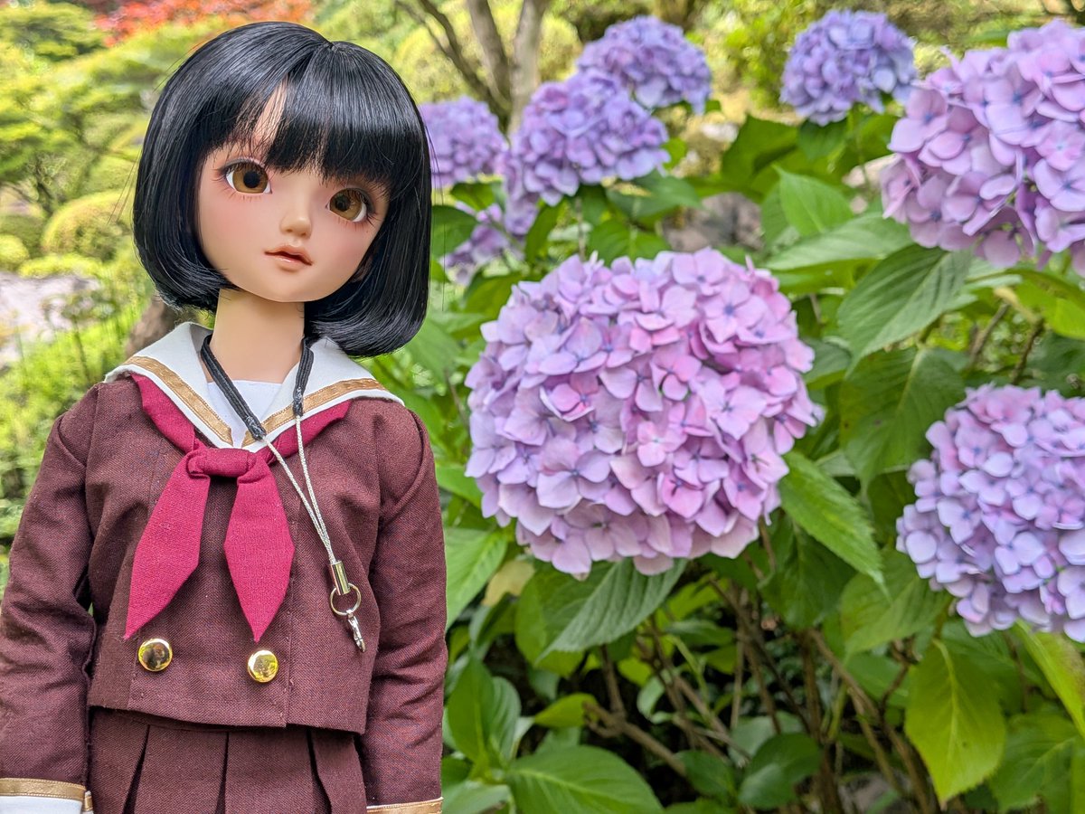 見た人はお花と写ったドール写真をアップする