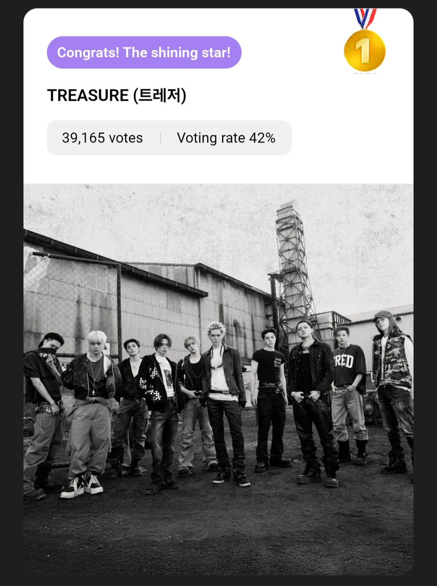 dailytre4sure's tweet photo. AND WE WON TEUMES 🔥

Thank you so much for your endless support! We secured a Hongdae Billboard Ad, Media PR, and a High Pick of the Month Finalist spot for TREASURE 🥹

For our shining stars @treasuremembers ✨ https://t.co/jr33344ovs