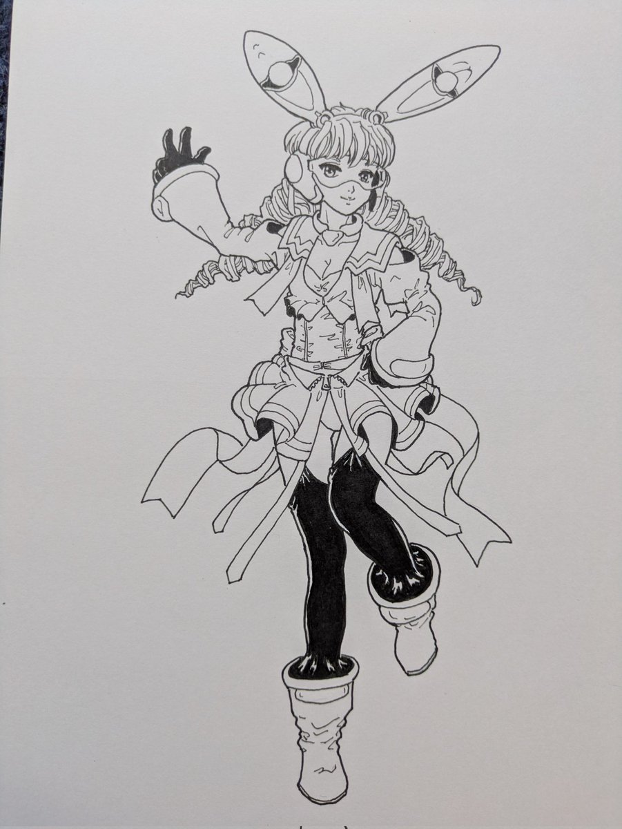 アナログイラスト #オリジナルイラスト 21日に下描きしたイラストが
