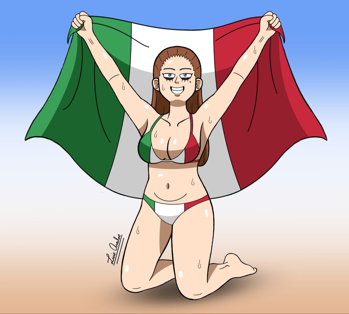 LuisAvalosEnt's tweet photo. Gioia Matteo the current CEO of EVO CORP, loves her Italian heritage. (Gioia also has Greek heritage too, which is why the Inmortal Mars has Greco-Roman themes)

#theartsofmars #oc #italy https://t.co/Fc5rKBhd9A