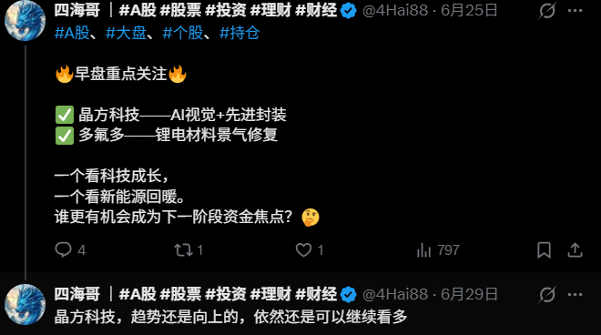 四海哥 |#A股 #股票 #投资 #理财 #财经 tweet media