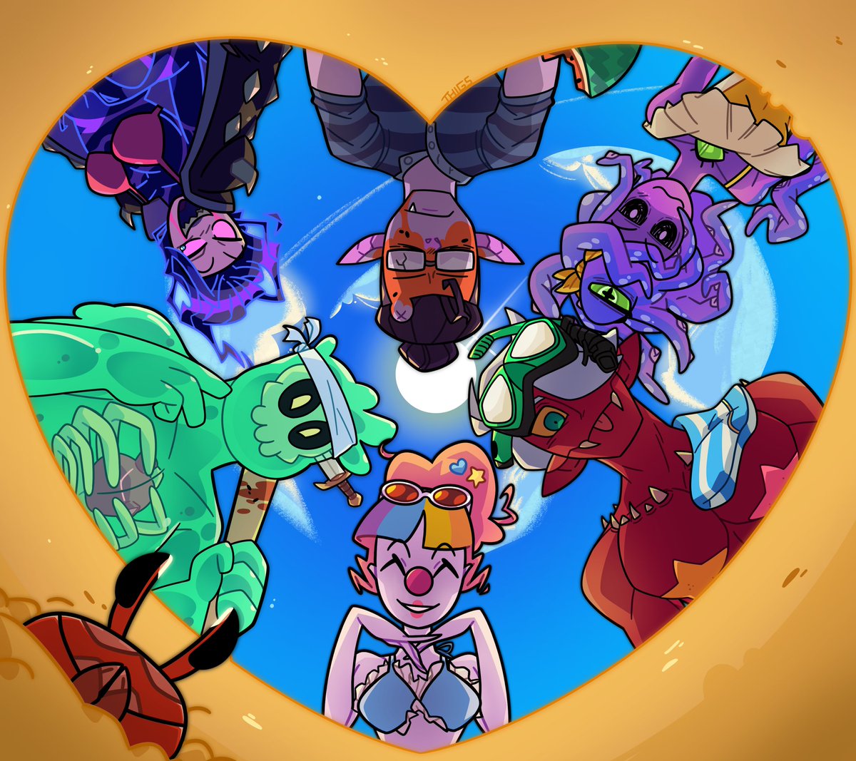 Thigsdoesart's tweet photo. My art for the #monsterprom contest!! #monstercon #fanartㅤㅤㅤㅤ https://t.co/jnHK4KyKhE