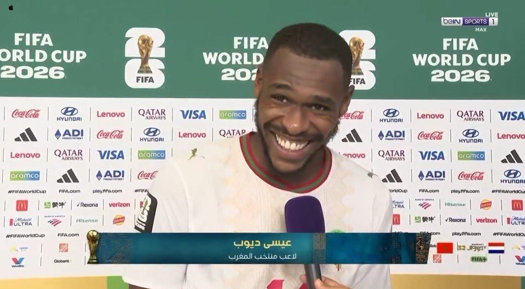 MickyJnr__'s tweet photo. 🇲🇦🦁 Issa Diop on his goal:

“Honestly, I don’t really know what I was doing inside the penalty area. I saw the ball there. I jumped and it was a goal.” 😂

#WorldCupwithMicky
#FIFAWorldCup
#AtlasLions https://t.co/Pwom4tOfgR
