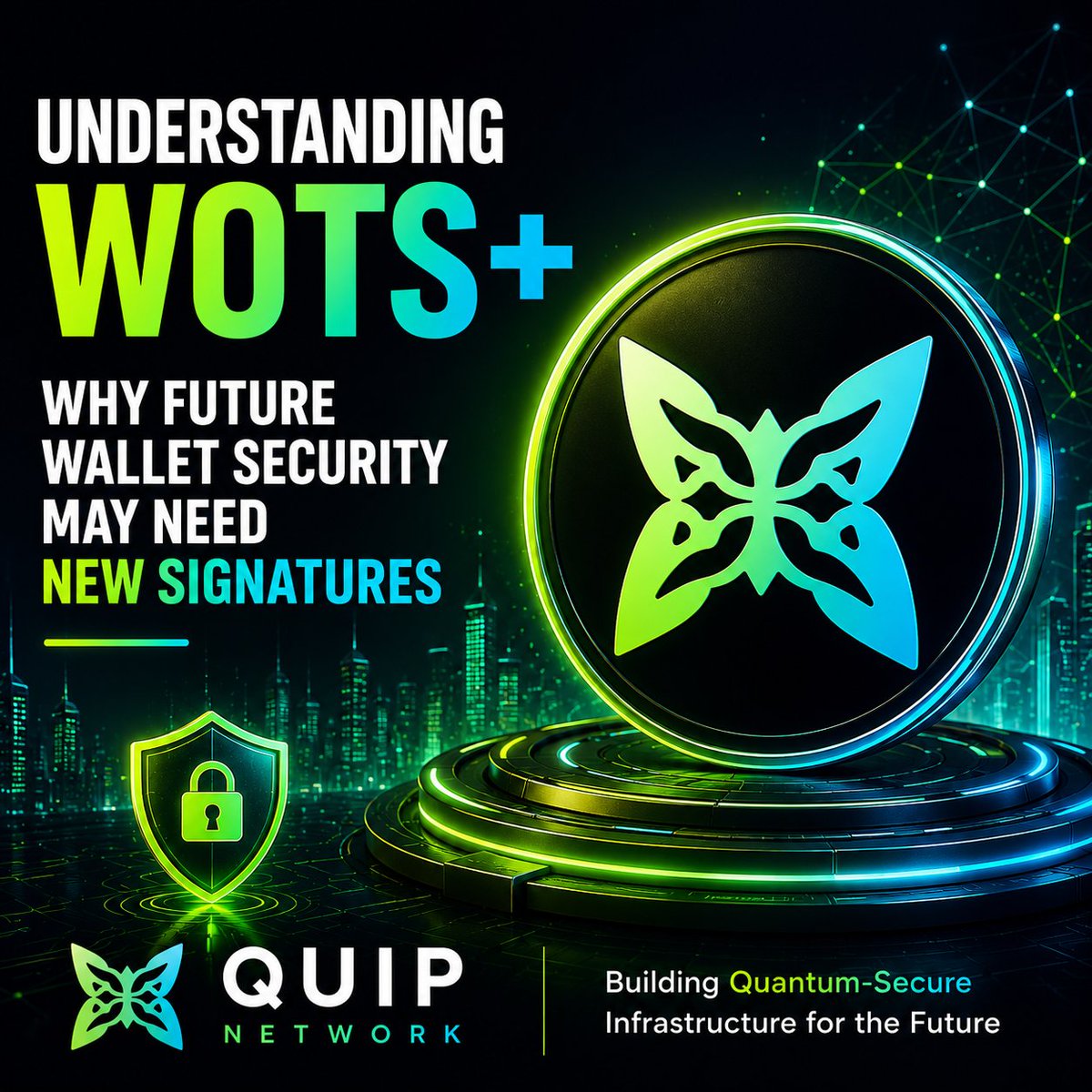 Dreamsgrowth's tweet photo. gQuip X Family 💪🌱

Your wallet is only as secure as the signature protecting it. Tomorrow's internet may need stronger signatures than today's.

Today I'm studying @quipnetwork from a Winternitz One-Time Signature Plus (WOTS+) perspective.

Most blockchain wallets rely on digital signature algorithms like ECDSA or EdDSA.

They have protected crypto assets for years, but large-scale quantum computers could eventually weaken the mathematical assumptions behind them.

That is why post-quantum signature schemes like WOTS+ are attracting attention.

Instead of depending on problems that quantum computers may solve more efficiently, WOTS+ is designed to remain secure against known quantum attacks.

For infrastructure builders, adopting quantum resistant cryptography early is about reducing future migration risks rather than reacting under pressure later.

A simple real world example is software updates.

Organizations replace outdated encryption protocols before they become unsafe, not after attackers exploit them.

Blockchain infrastructure can follow the same principle.

Projects exploring post-quantum security today may be better positioned for a future where quantum computing becomes practical.

The safest upgrade is the one you make before security becomes an emergency.

If quantum-resistant wallets were available today with a seamless user experience, would you choose them over traditional wallets?

#QuipNetwork #PostQuantum #WOTS #QuantumComputing #Blockchain #Web3