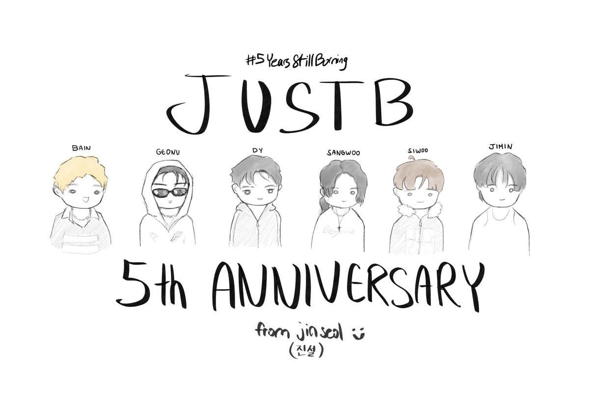 uknowmuse's tweet photo. happy 5 years \(^-^)/

#JUSTB #저스트비 #JUSTBfanart 
#JUSTB_5th_Anniversary 
#5YearsStillBurning 
@JUSTB_Official @JUSTB_twt https://t.co/n1zXFUQf3g