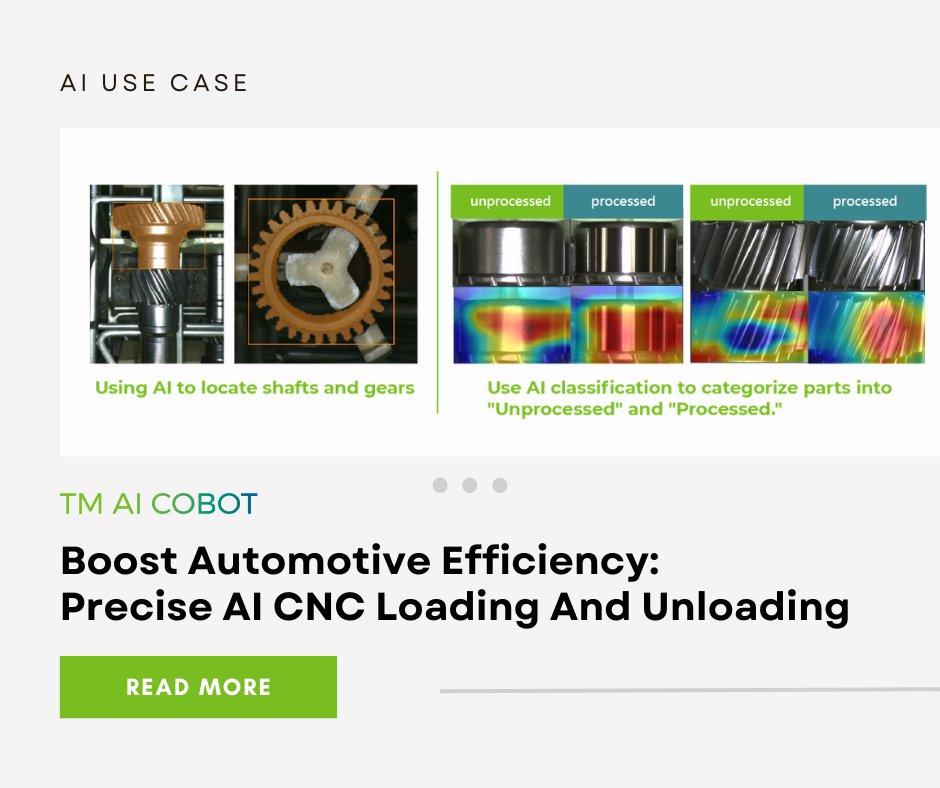 techmanrobot's tweet photo. 【💡AI Use Case】Smart #AutoParts CNC Automation
Effortless workpiece detection with zero manual inspection. TM AI Cobot optimizes production lines through seamless hardware-software integration.
Upgrade your automation today ⚙️ https://t.co/GsDYNTtlo3 https://t.co/Vs8nCV4llc