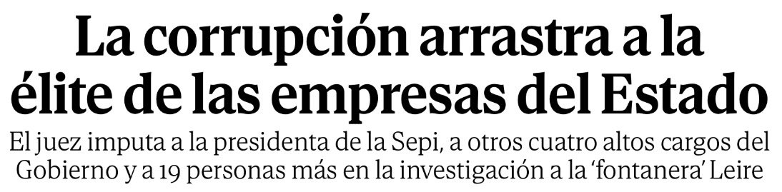 Aalcrom's tweet photo. …

Corrupción institucional a diestro y siniestro…
…al norte y al sur.

“Sí…pero Feijóo se hizo una foto en el yate de un contrabandista”

“Pero eso fué ….hace más de 30 años”

“Sí, pero se la hizo” https://t.co/HfeqzOB2n2