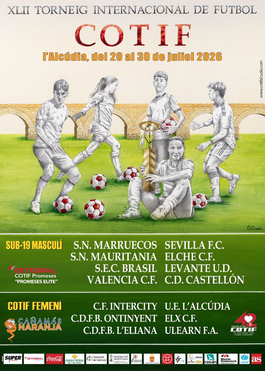 Cotif's tweet photo. 🖼️ 𝗢𝗦 𝗗𝗔𝗠𝗢𝗦 𝗔 𝗖𝗢𝗡𝗢𝗖𝗘𝗥 𝗘𝗟 𝗖𝗔𝗥𝗧𝗘𝗟 de la presente edición del COTIF y, con él, los participantes tanto en hombres como en mujeres ▶️ Marruecos y Mauritania lucharán por el título en el COTIF contra equipos como el Valencia o el Sevilla https://t.co/5HFLzL3dAE