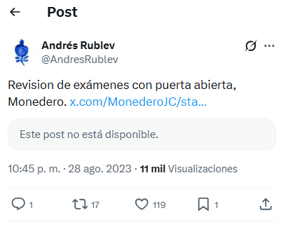 AndresRublev's tweet photo. A mí me bloqueó hace 3 años por darle un consejo. https://t.co/eotyciaK6S