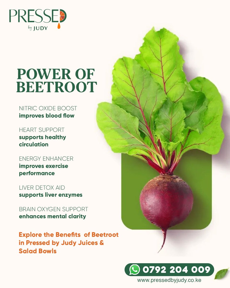 pressedbyjudy's tweet photo. #Beetroot is one of nature's most nutrient-rich superfoods. It's naturally high in nitrates, which help improve blood flow and support oxygen delivery throughout the body.
#PressedByJudy #HealthyJuice #BeetrootBenefits #WellnessTips #HealthyLiving https://t.co/7UozELPu4l