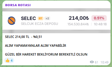 rotaborsanln's tweet photo. #ÖNERİHİSSE  #SELEC #TERA #BİST100 #TAVANHİSSE

ALIM YAPMAK İSTEYENLER YAPABİLİR ARKADAŞLAR ELİMİZDE TUTACAĞIZ GÜZEL KAZANÇLAR ALACAĞIZ 

BEREKETLİ OLSUN https://t.co/I8Hw2ufwgE
