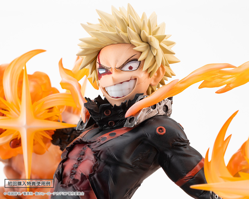 kotobukiyas's tweet photo. ◤ 予約開始 ◢
―――爆ぜろ

アニメ『僕のヒーローアカデミア』より、「爆豪勝己」が再登場！
満身創痍の中、オール・フォー・ワンとの最終決戦で限界を超え覚醒した姿を立体化！
初回限定特典として、「表情替えパーツ」をプレゼント！
※コトブキヤショップ限定商品
https://t.co/tMvZGTzKnu

#ヒロアカ #heroaca_a
