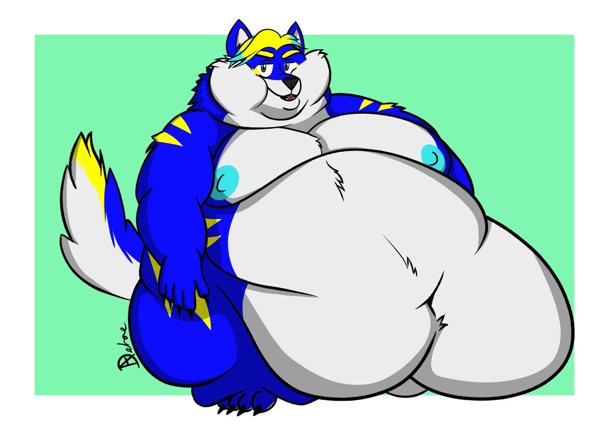 DelraeWusky's tweet photo. Commission done for @ShockTheFolf who's looking incredibly large 🔥 https://t.co/TqLpQrtIKc