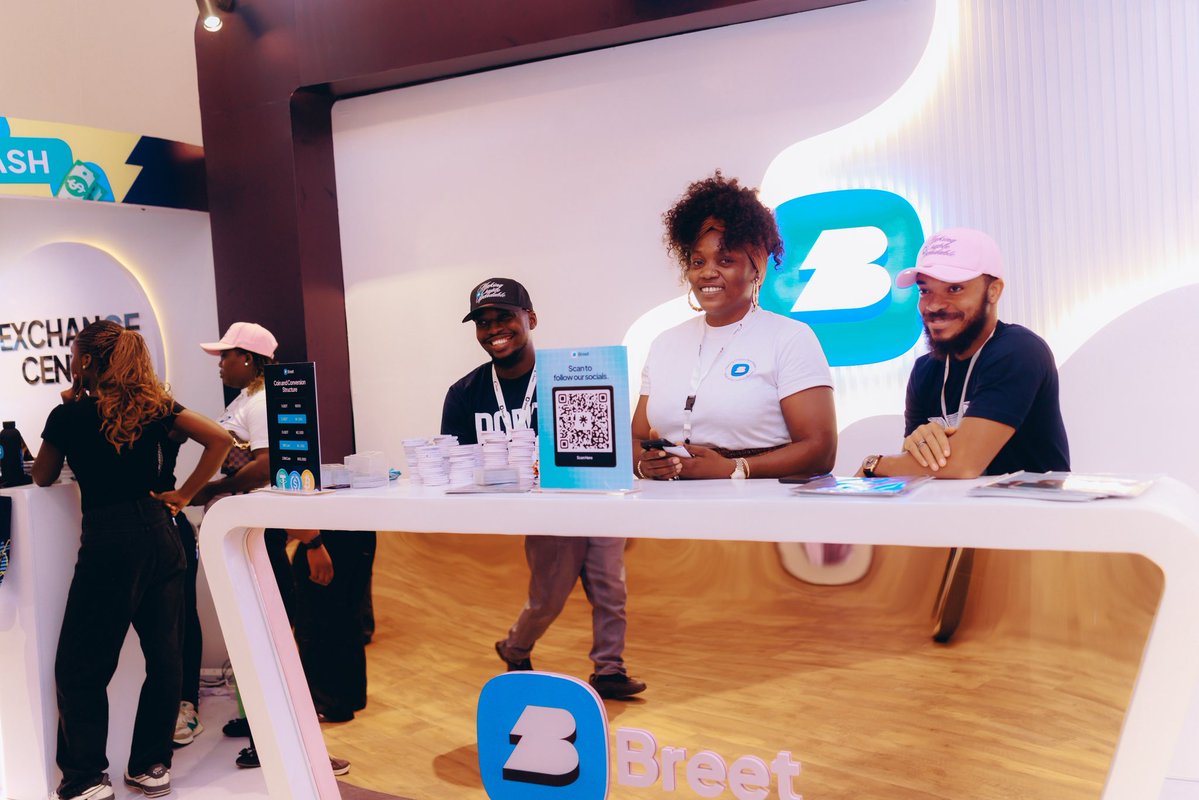 breetapp's tweet photo. The best part of every event? The people.

Thank you to everyone who stopped by our booth, asked questions, shared ideas, and connected with us throughout ATE2026. Every conversation reminded us why we’re building simpler crypto payments for everyone.

Swipe through some highlights. 💙

#ATE2026 #Breet #FintechNigeria #CryptoPayments