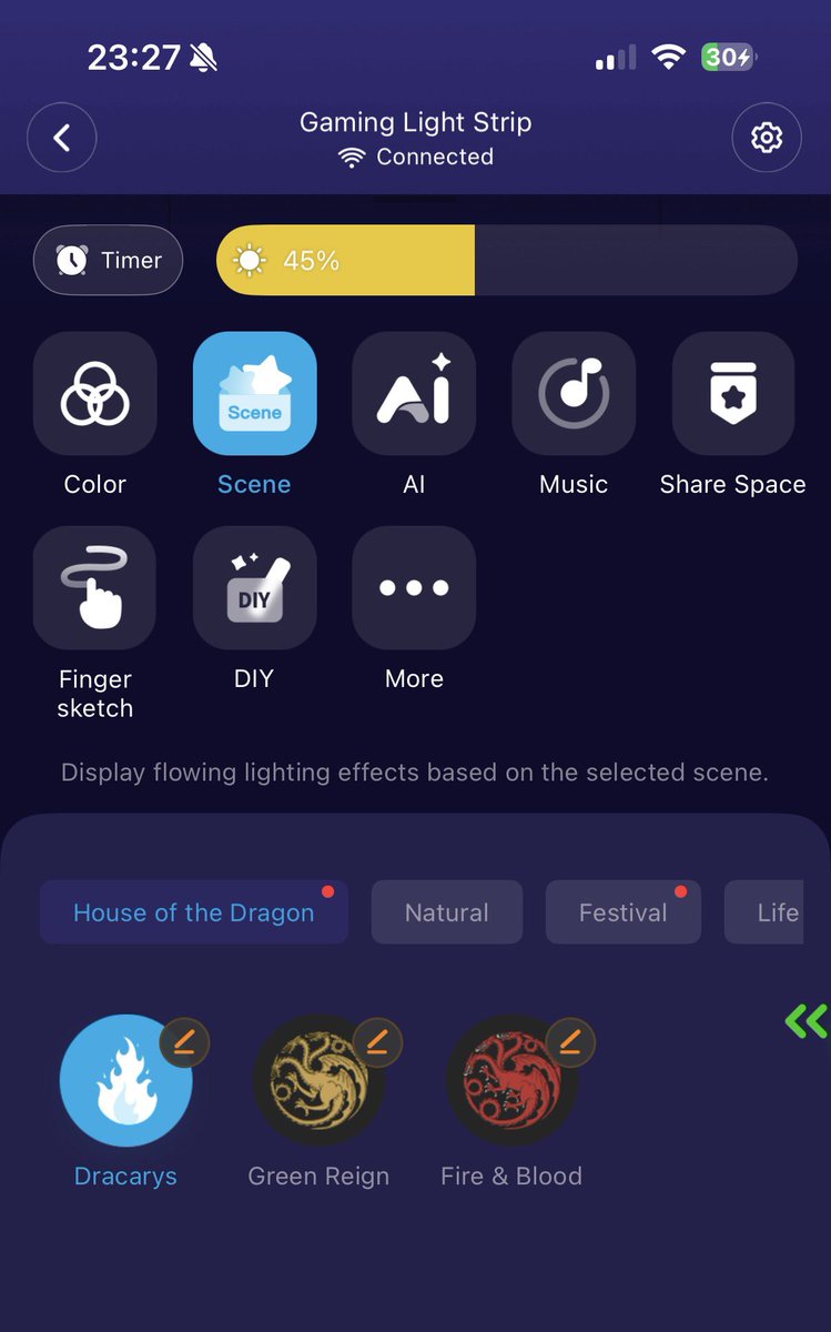 itsvalkhi's tweet photo. lmao my light strip has hotd themes https://t.co/QSn6XYqJn6